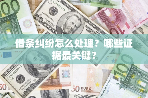 武汉借条纠纷怎么处理？哪些证据最关键？