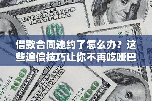 武汉借款合同违约了怎么办？这些追偿技巧让你不再吃哑巴亏