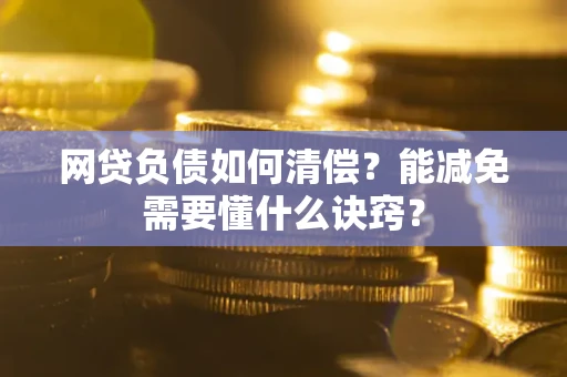 武汉网贷负债如何清偿？能减免需要懂什么诀窍？